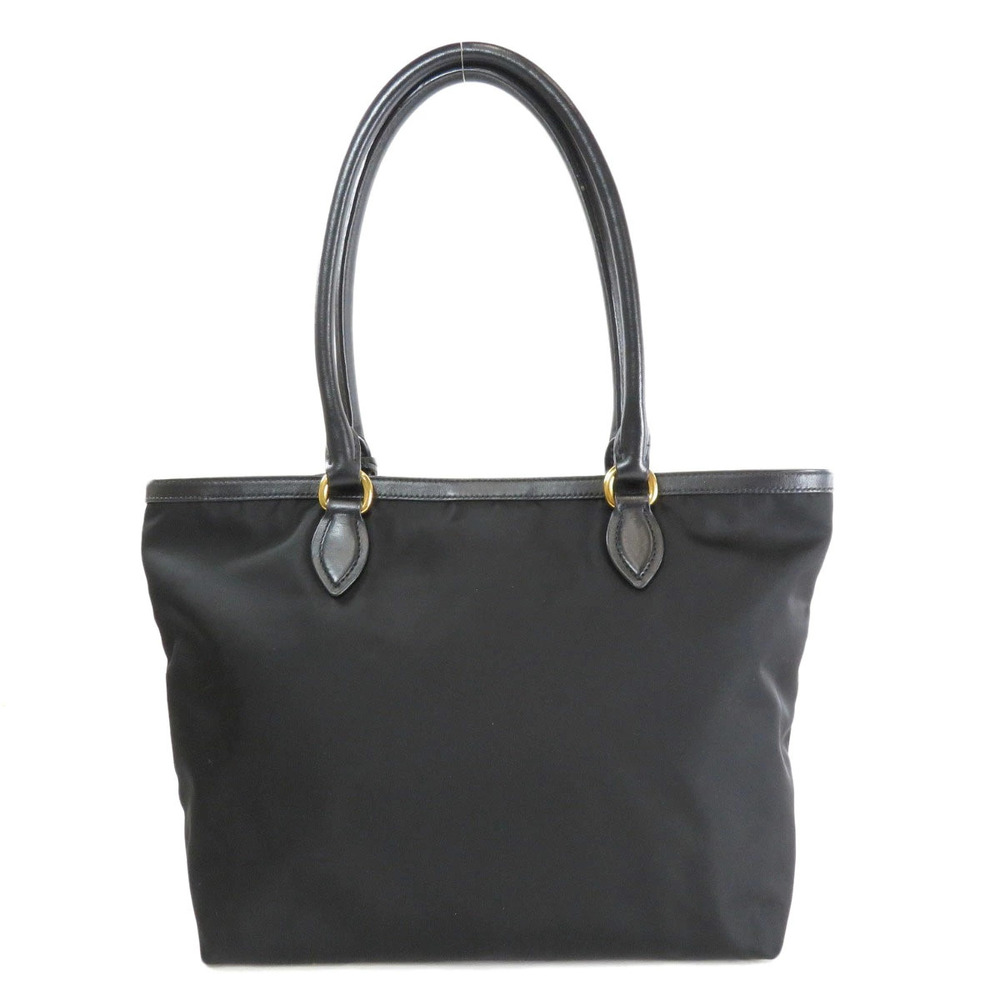 Prada tote handles leather bag Tessuto Black